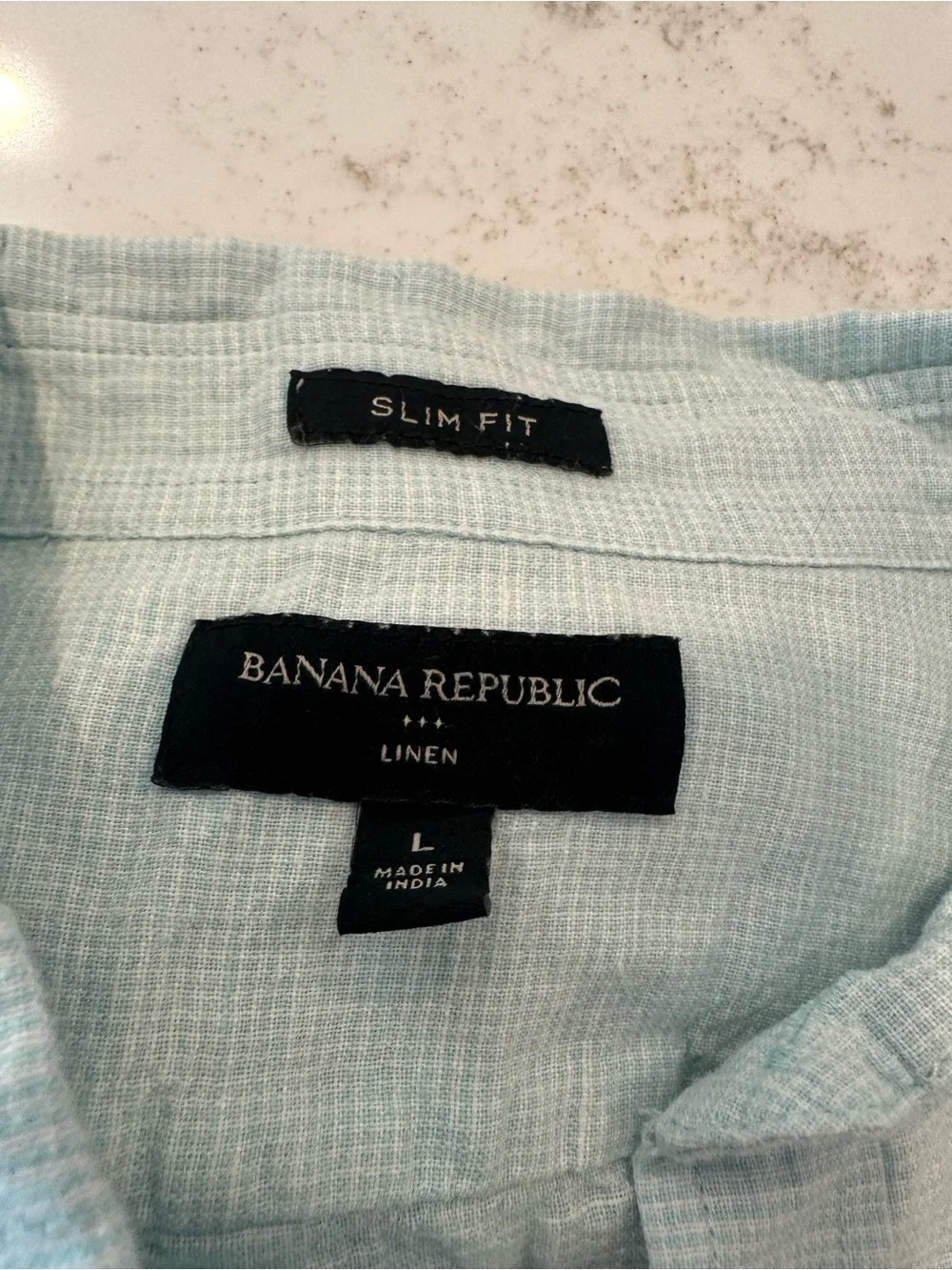 Banana Republic Light Blue Button-Down Linen Shirt